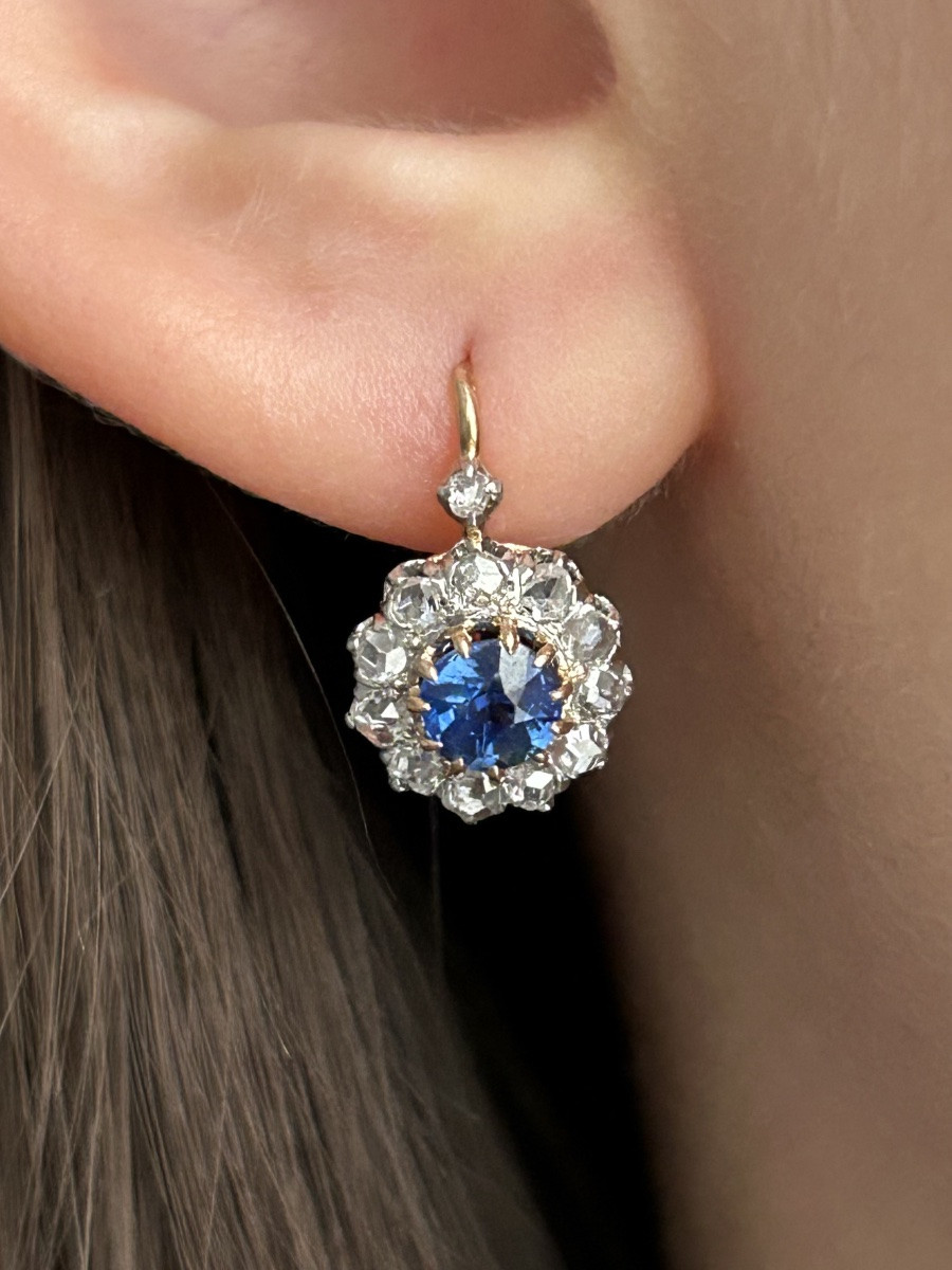 Belle époque 18k Rose Gold Sleeper Earrings -photo-5