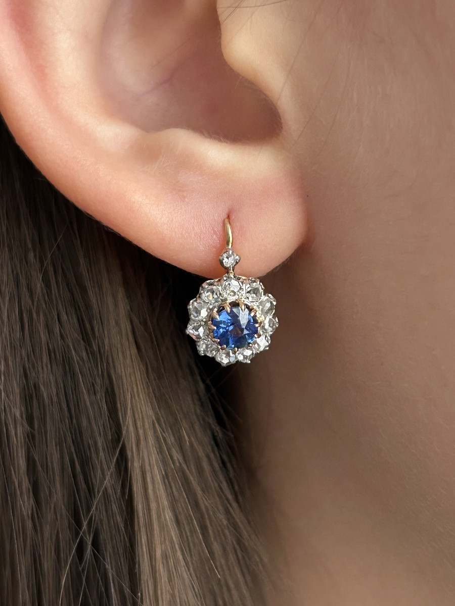 Belle époque 18k Rose Gold Sleeper Earrings -photo-7