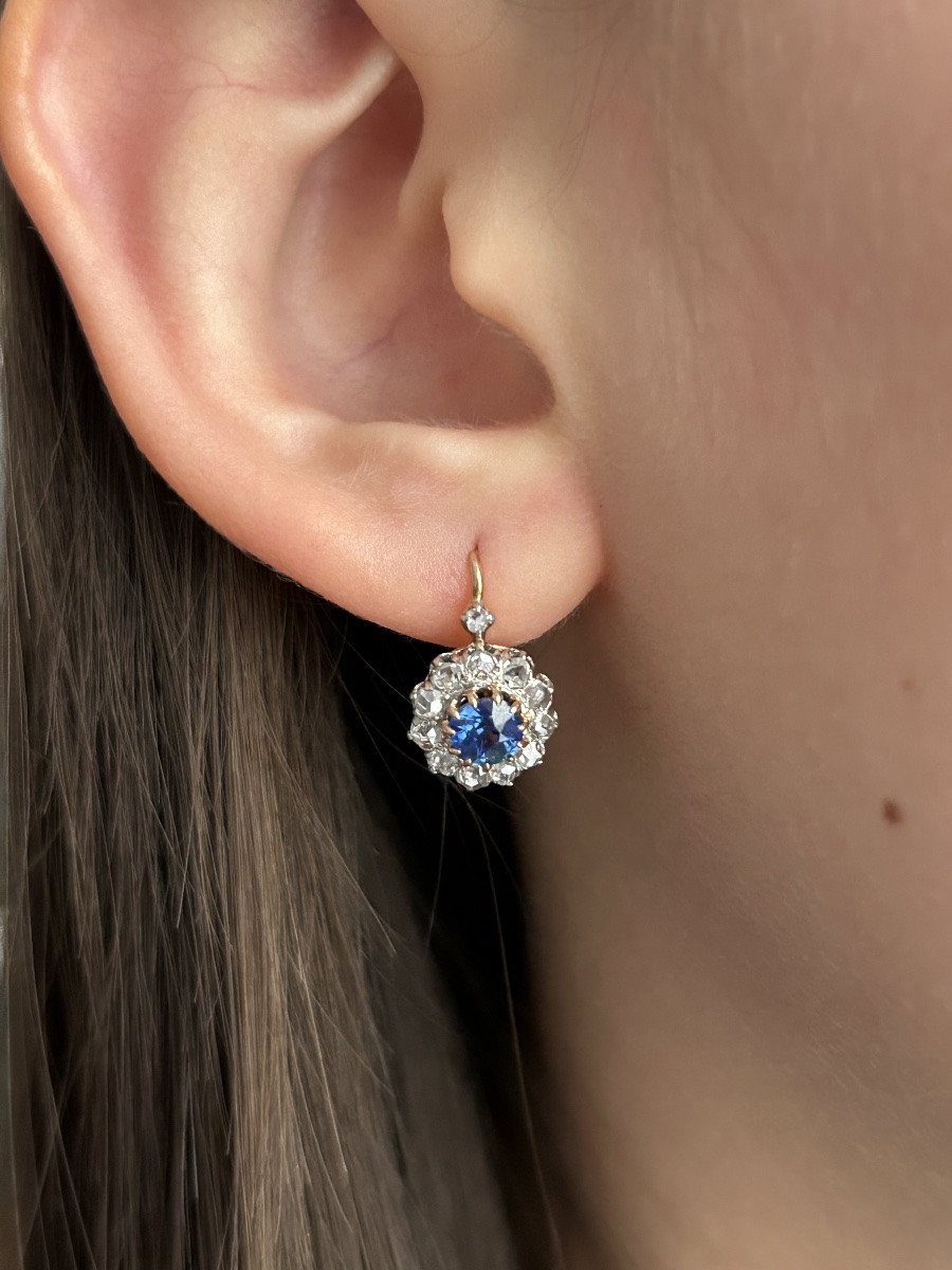 Belle époque 18k Rose Gold Sleeper Earrings -photo-8