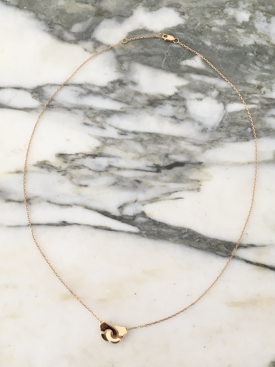 Collier DINH VAN "Menottes" XS en or rose 18K -photo-2