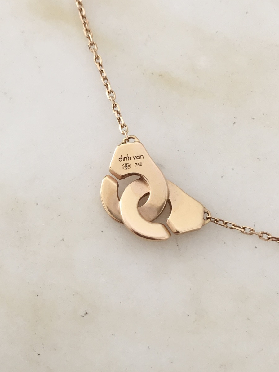 Collier DINH VAN "Menottes" XS en or rose 18K -photo-3