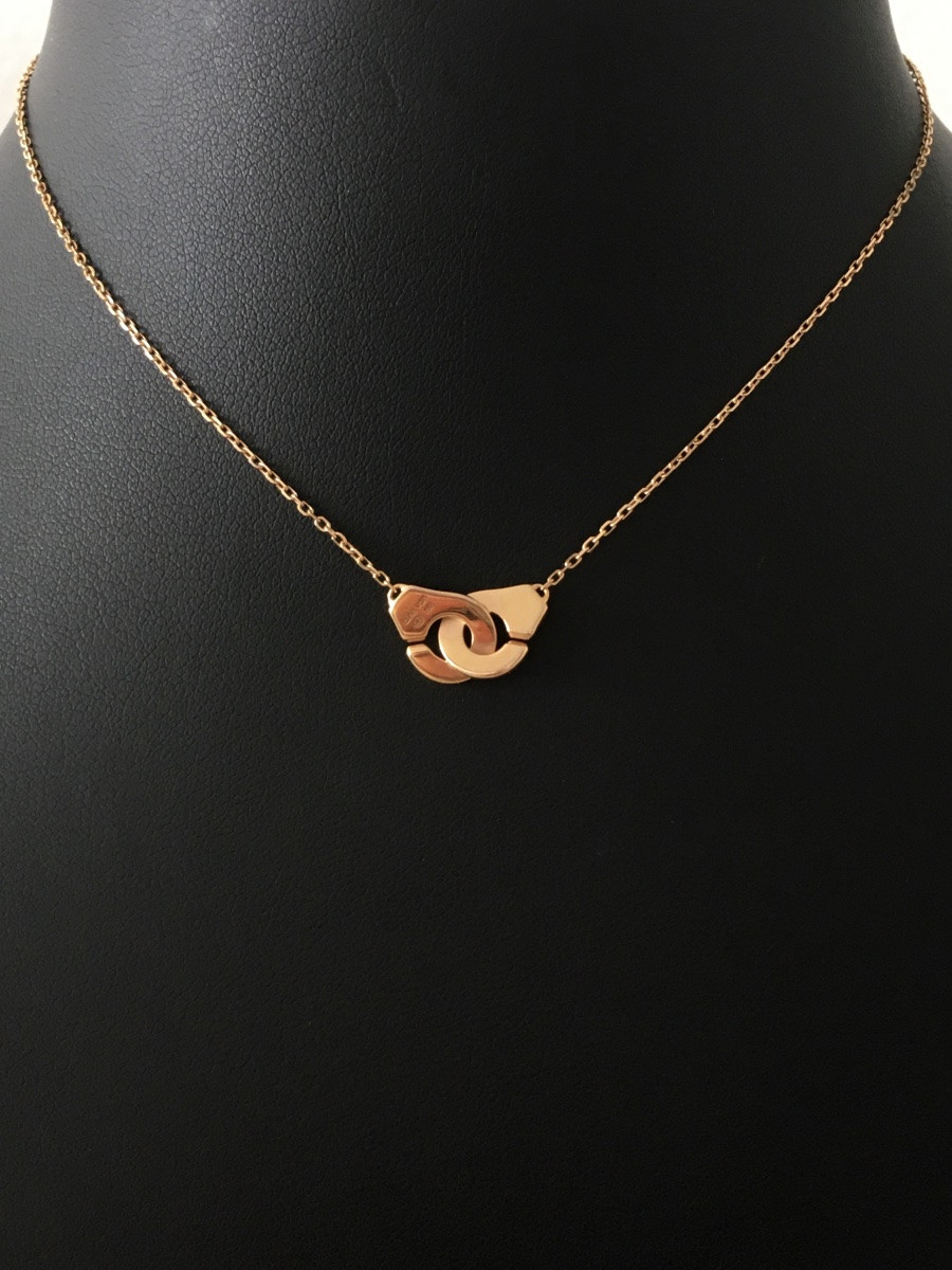Collier DINH VAN "Menottes" XS en or rose 18K -photo-3