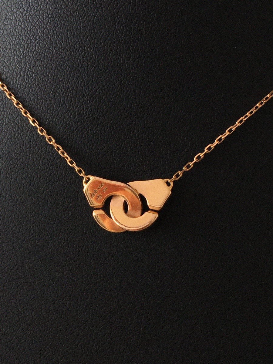 Collier DINH VAN "Menottes" XS en or rose 18K -photo-5