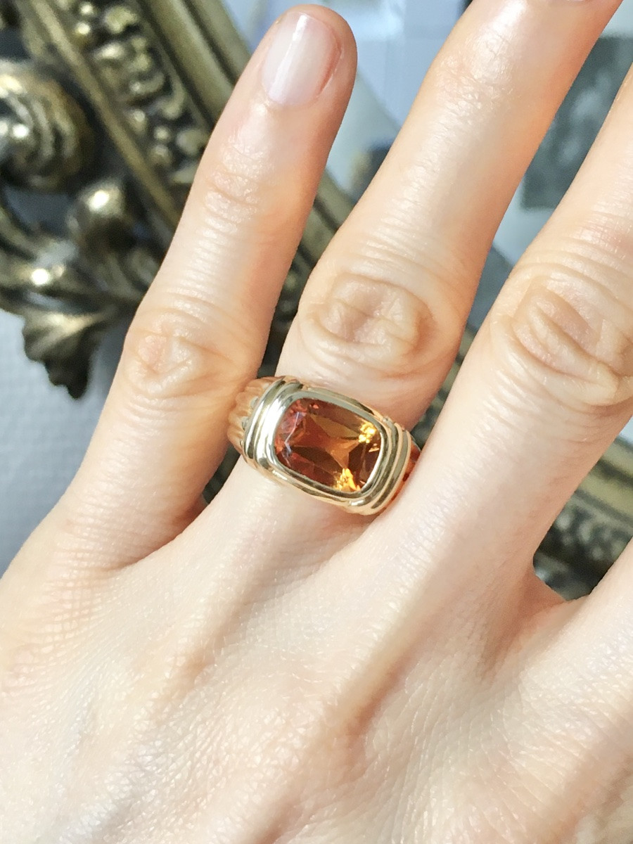 Bague BULGARI en or jaune 18K sertie d’une citrine-photo-7