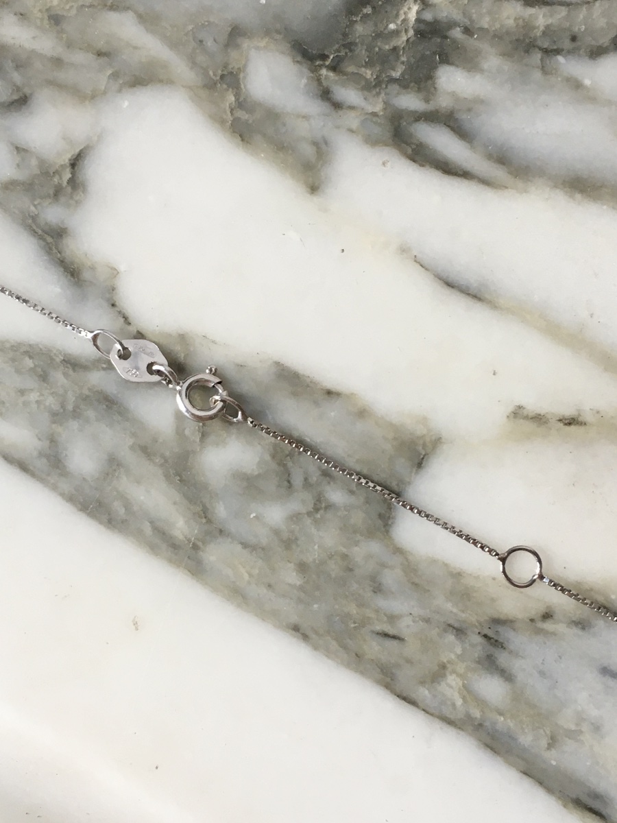 Collier coeur en or blanc 18K et diamants -photo-5