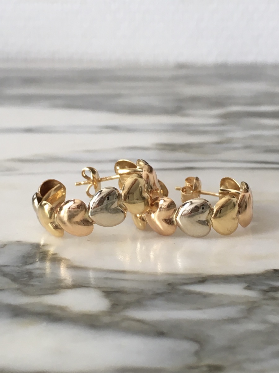 Boucles d'oreille coeur Le-Gi en or 18K-photo-3