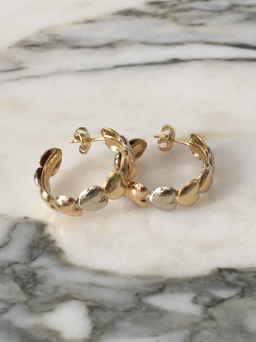 Boucles d'oreille coeur Le-Gi en or 18K-photo-4