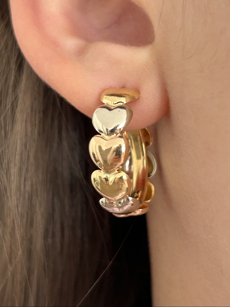 Boucles d'oreille coeur Le-Gi en or 18K-photo-6