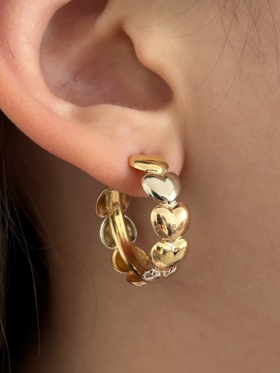 Boucles d'oreille coeur Le-Gi en or 18K-photo-7