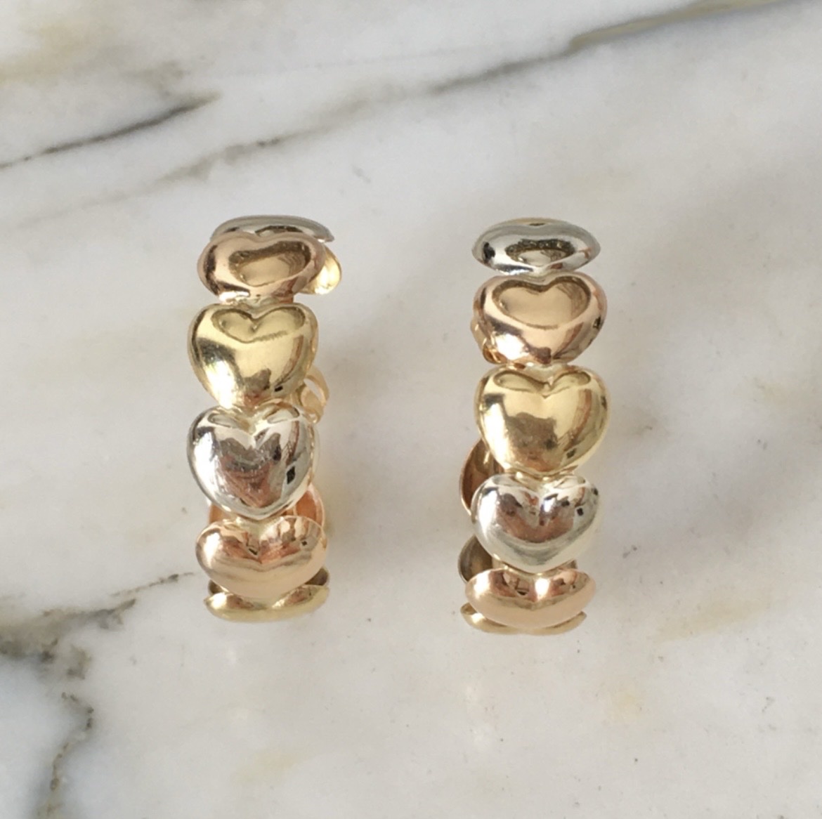 Boucles d'oreille coeur Le-Gi en or 18K