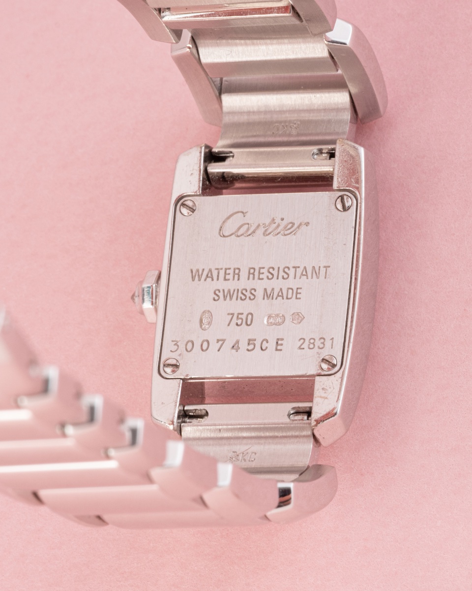 Montre Cartier TANKISSIME PETIT MODÈLE en or gris 18K et diamants -photo-1