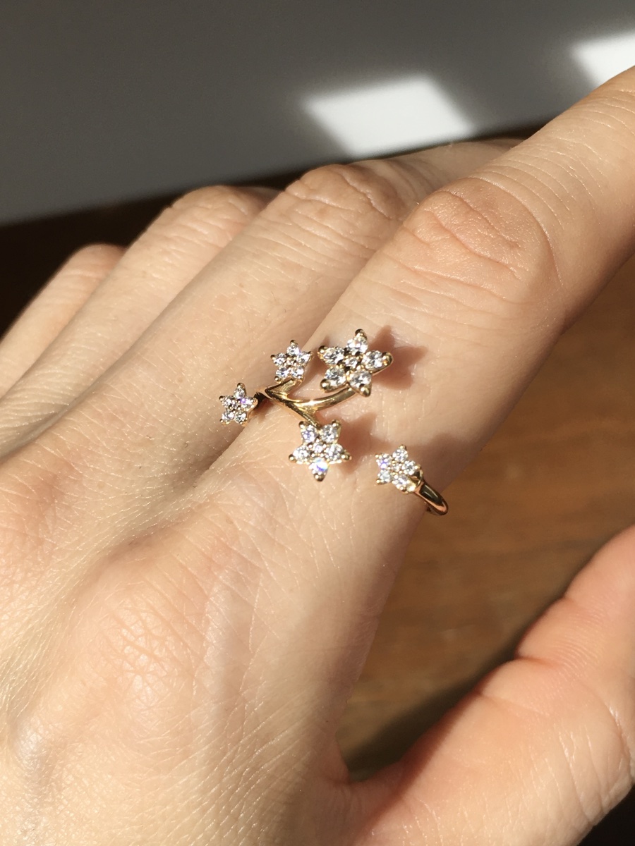 Bague OLE LYNGGAARD modèle  « SHOOTING STARS LARGES » en or jaune 18K et diamants -photo-8