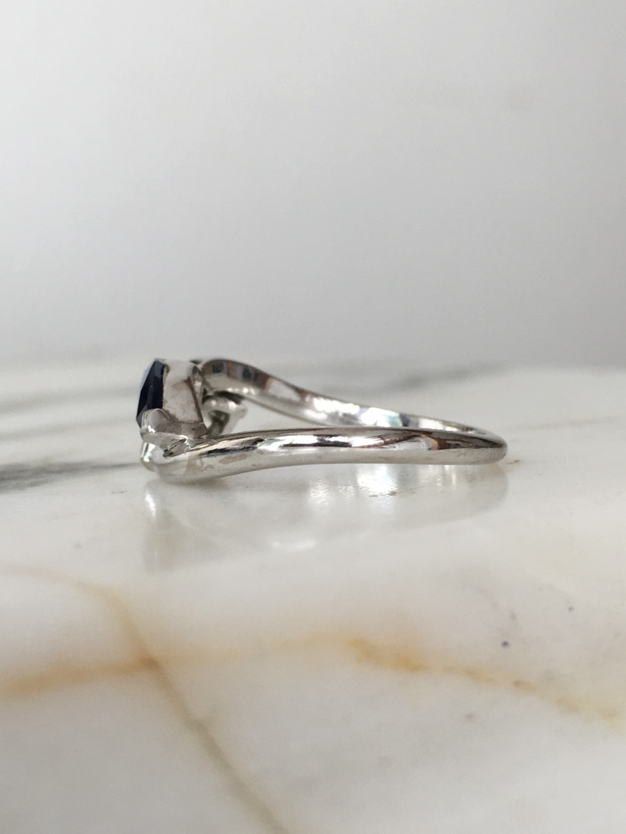 "toi & Moi" Ring In 18k White Gold With Sapphire And Diamond-photo-4