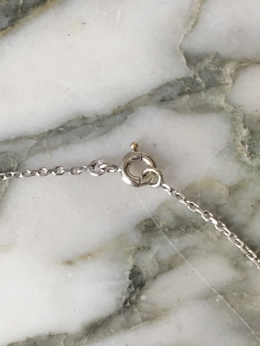 Collier en or blanc 18K et diamants -photo-3