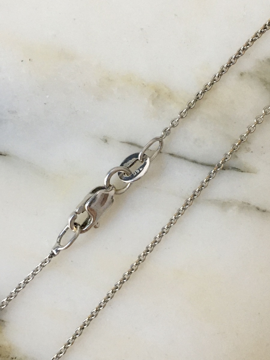 18k White Gold Collier With Sapphire And Diamonds -photo-2