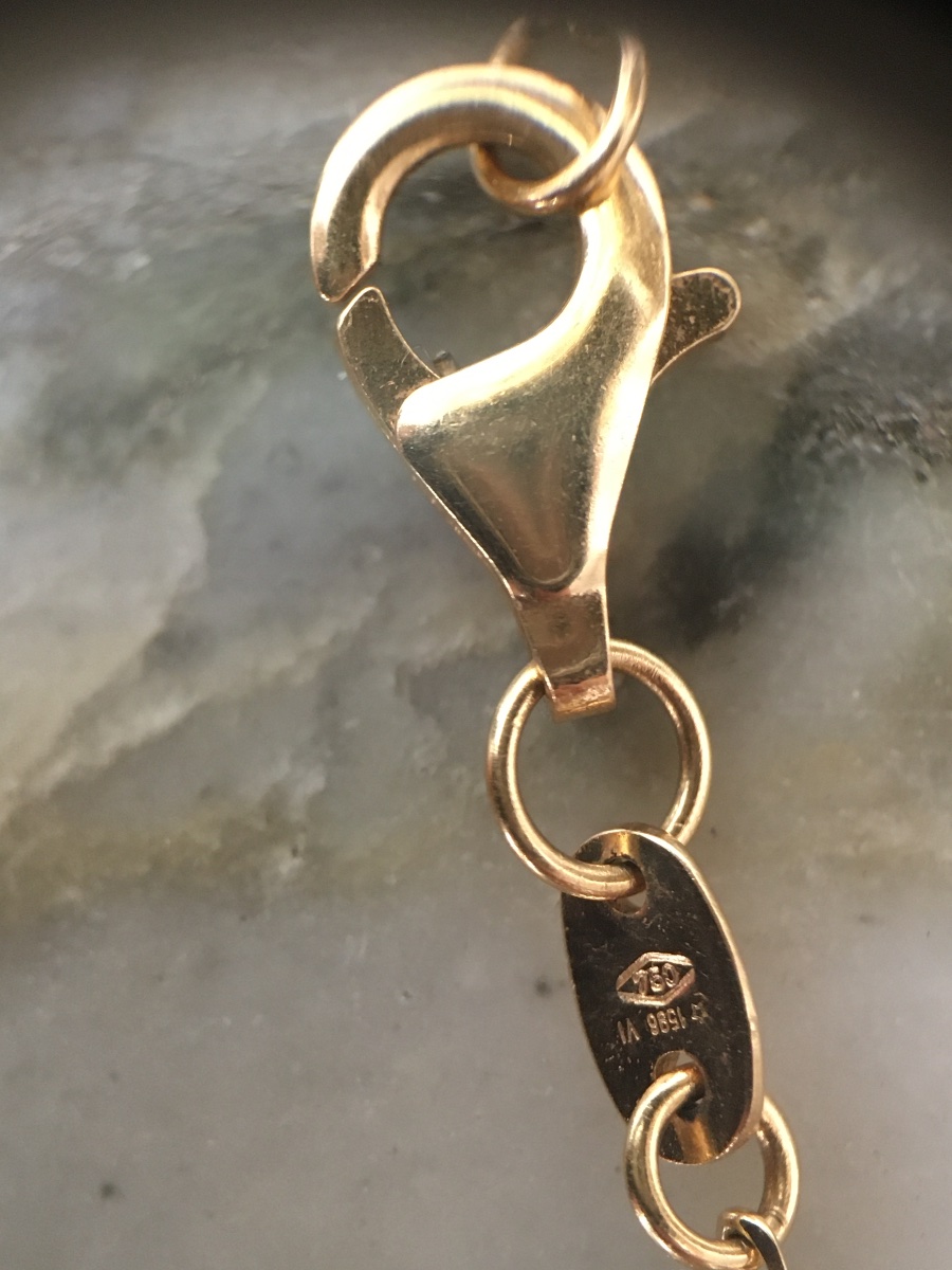 18k White And Yellow Gold Long Necklace-photo-5