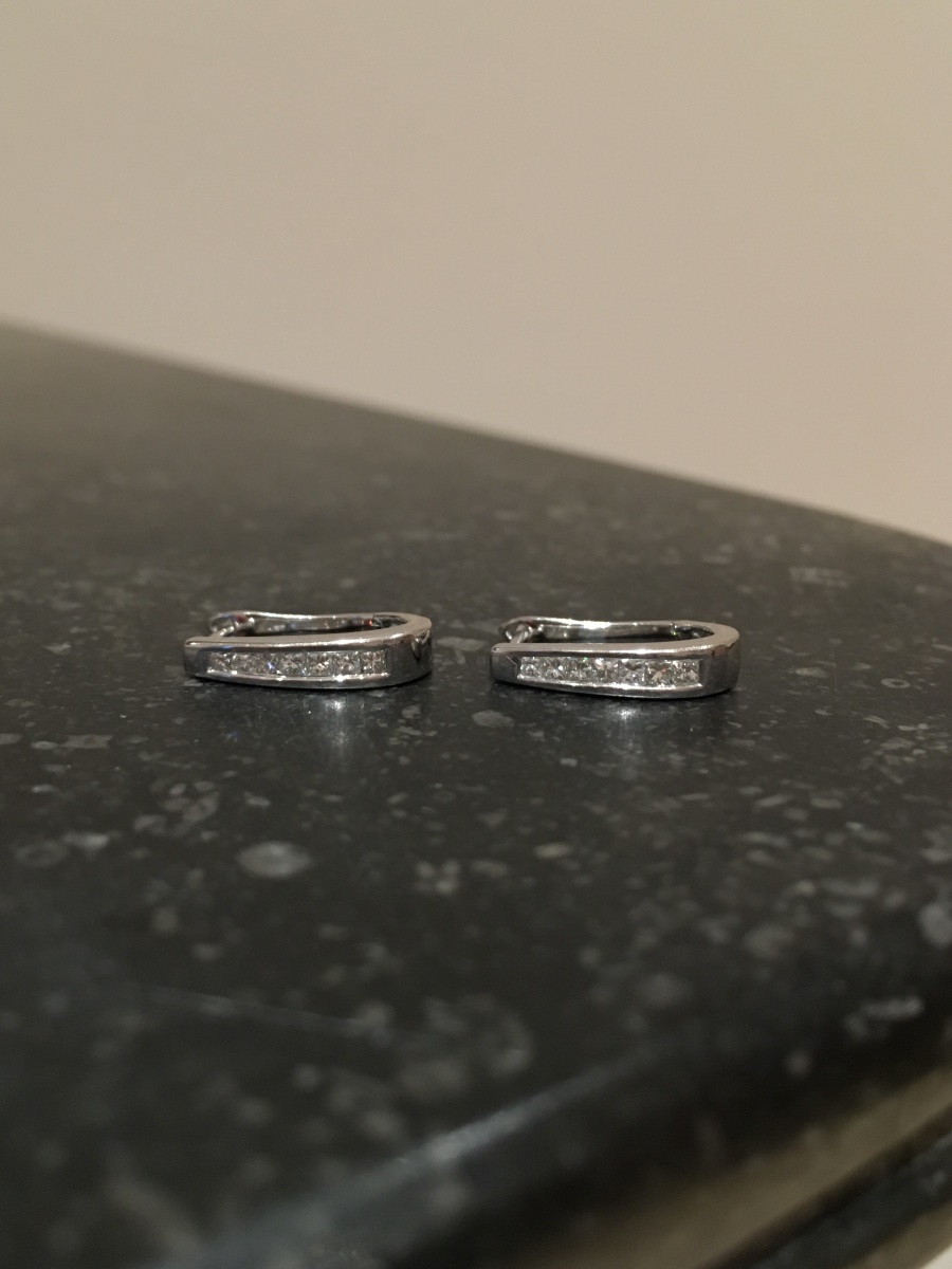 18k White Gold Earrings With Diamonds -photo-3