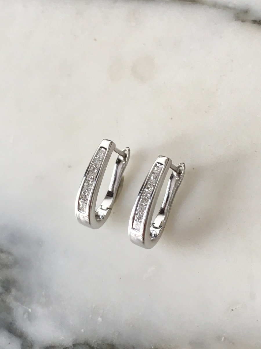 18k White Gold Earrings With Diamonds -photo-1