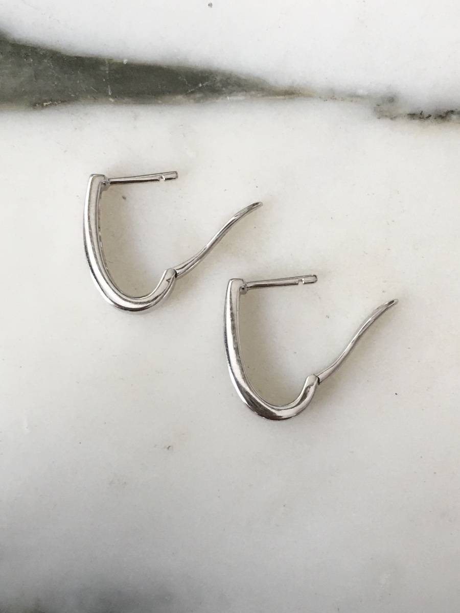 18k White Gold Earrings With Diamonds -photo-3