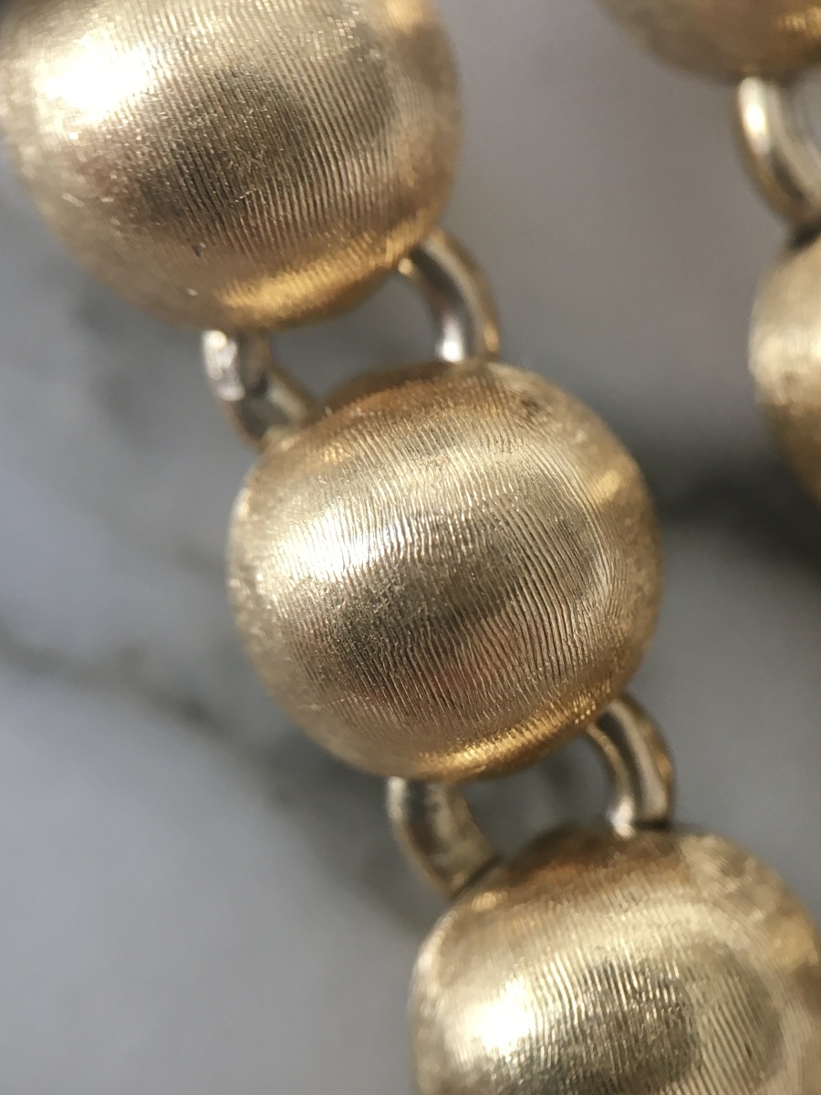 18k Yellow Gold Beads Bracelet-photo-5