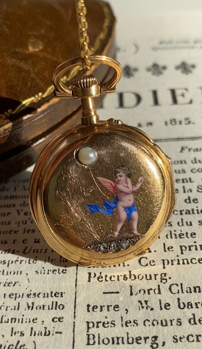 19th Century Pocket Watch In 18k Gold-photo-2