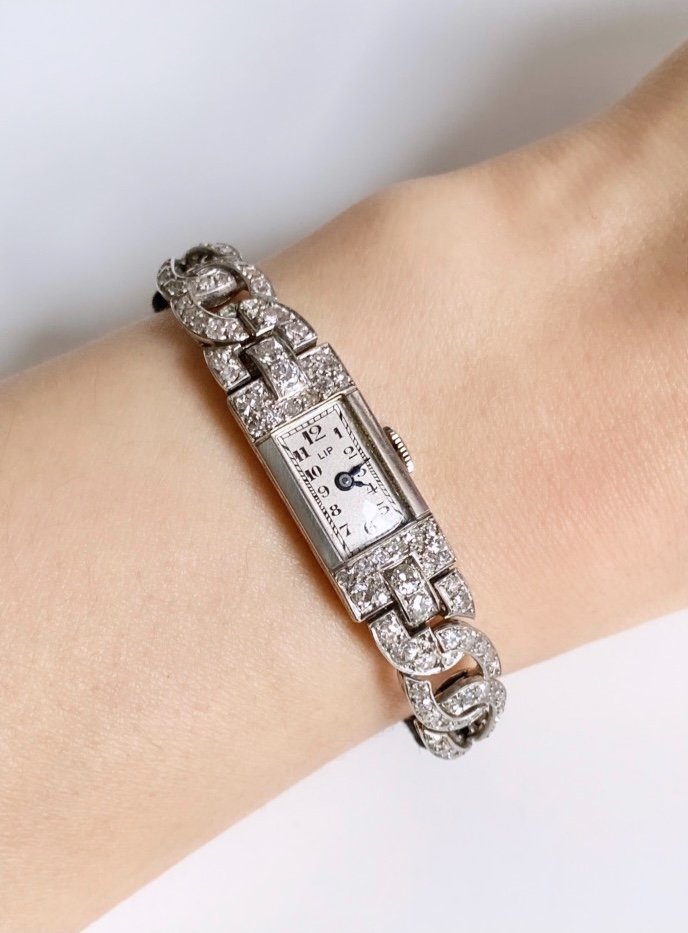 Lip Brand 18k White Gold Lady's Watch-photo-4