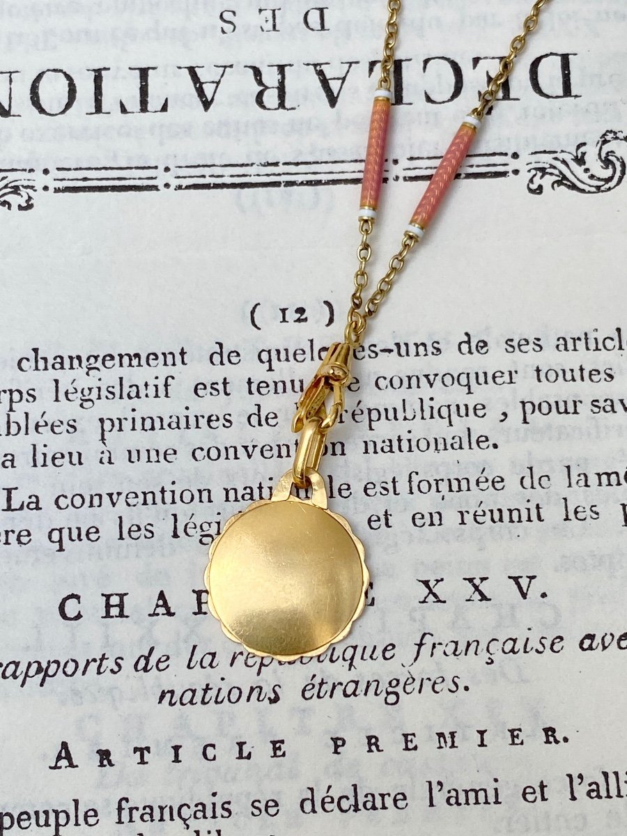 Médaille d'Amour Augis En Or 18k -photo-4