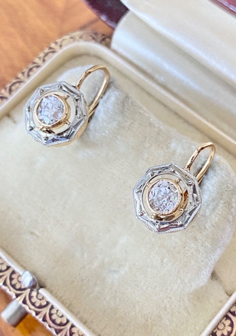 Dormeuses Earrings In 18k Gold And Diamonds-photo-4