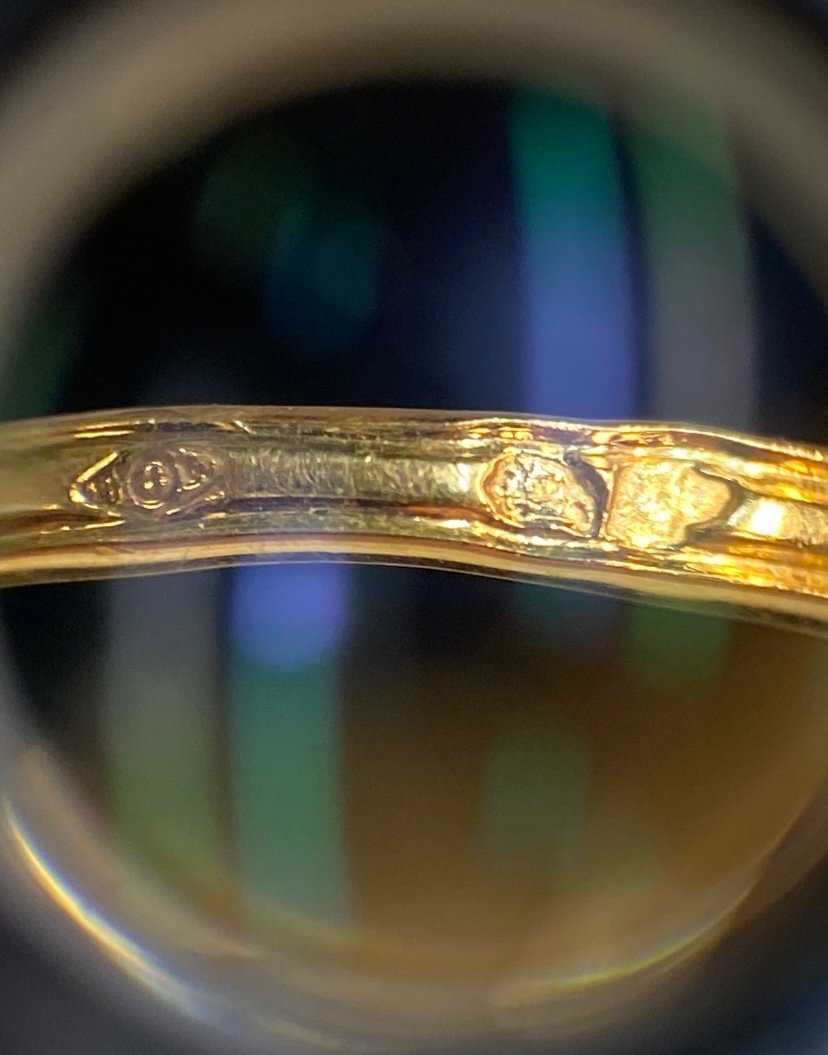 Bague Toi & Moi Belle époque En Or Jaune 18k Et En Platine-photo-2