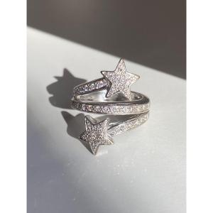 Ring In 18k White Gold And Diamonds