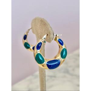 18k Yellow Gold Hoop Earrings 