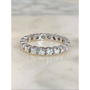 American Alliance Ring In 18k White Gold And Diamonds 