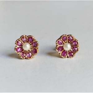 Antique Portuguese Work Earrings In 19.2k Yellow Gold