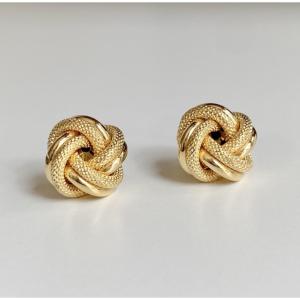 Boucles d'oreilles nœud en or 18K 