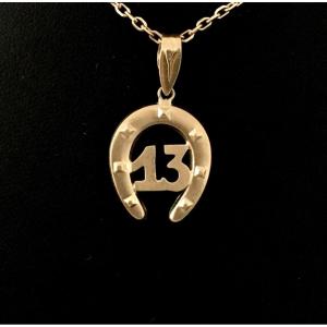 18k Yellow Gold Horseshoe Pendant