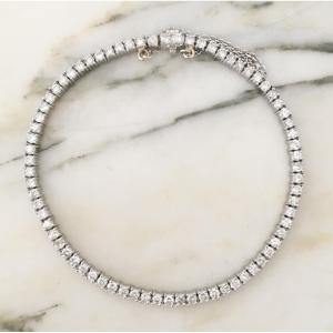 Bracelet tennis en platine et diamants 3,14 ct