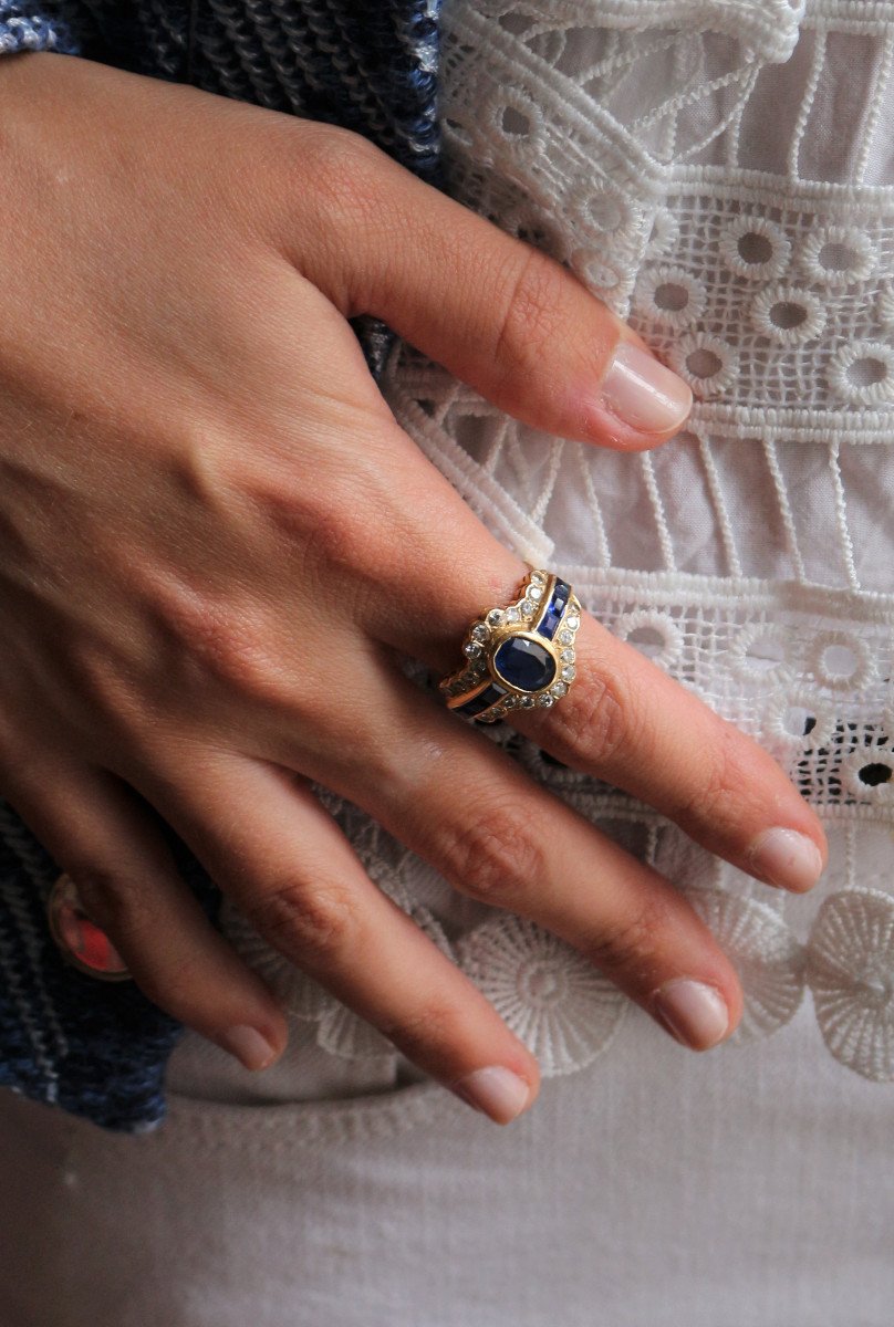 Sapphires And Diamonds Ring-photo-1