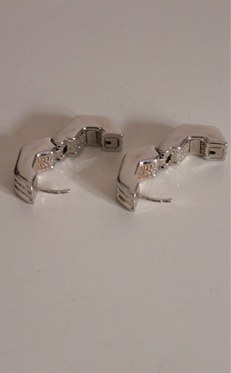 Chimento Vintage Pierced Earrings In White Gold-photo-6