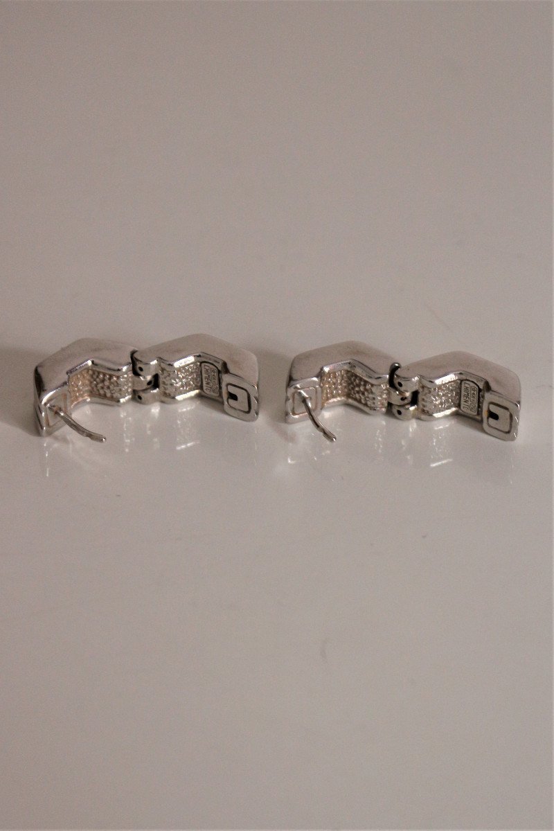 Chimento Vintage Pierced Earrings In White Gold-photo-7