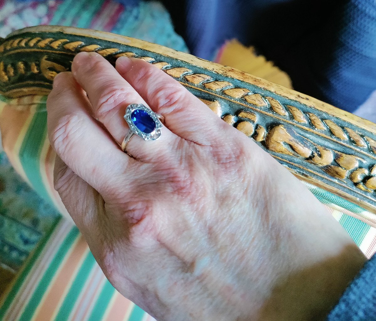 Belle Epoque Ring Unheated Natural Sapphire-photo-5