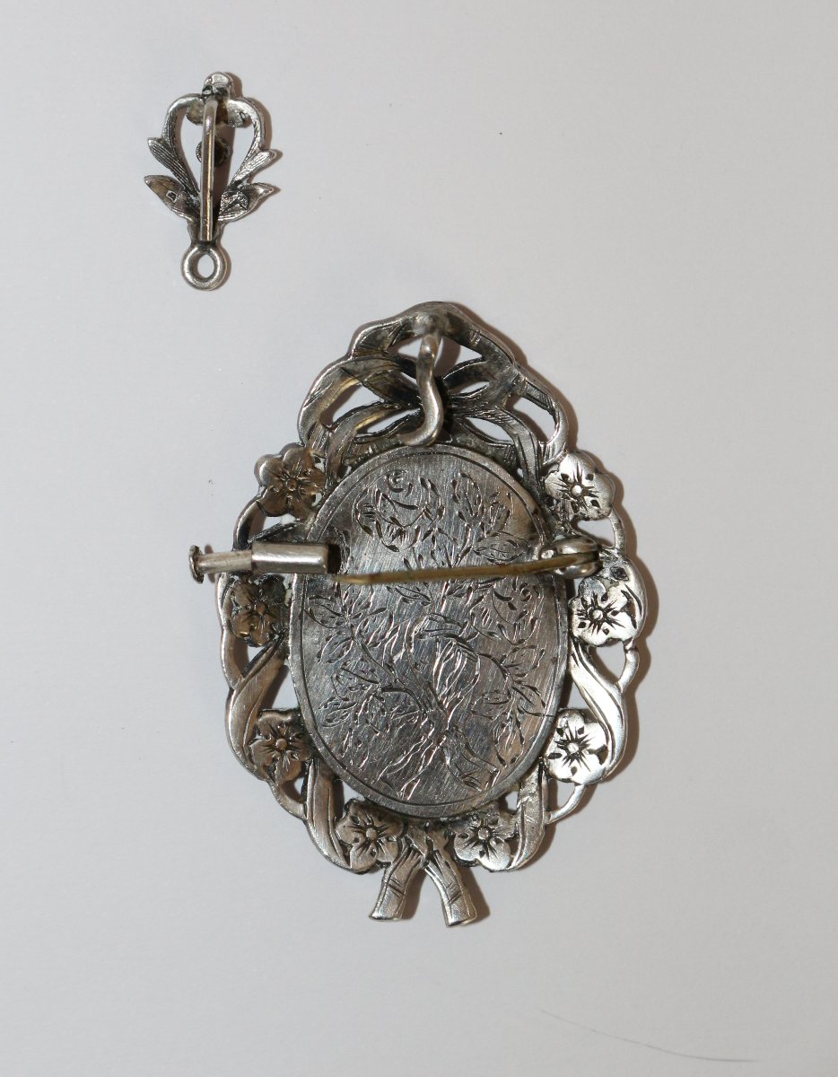 Pendentif broche miniature et marcassites-photo-4