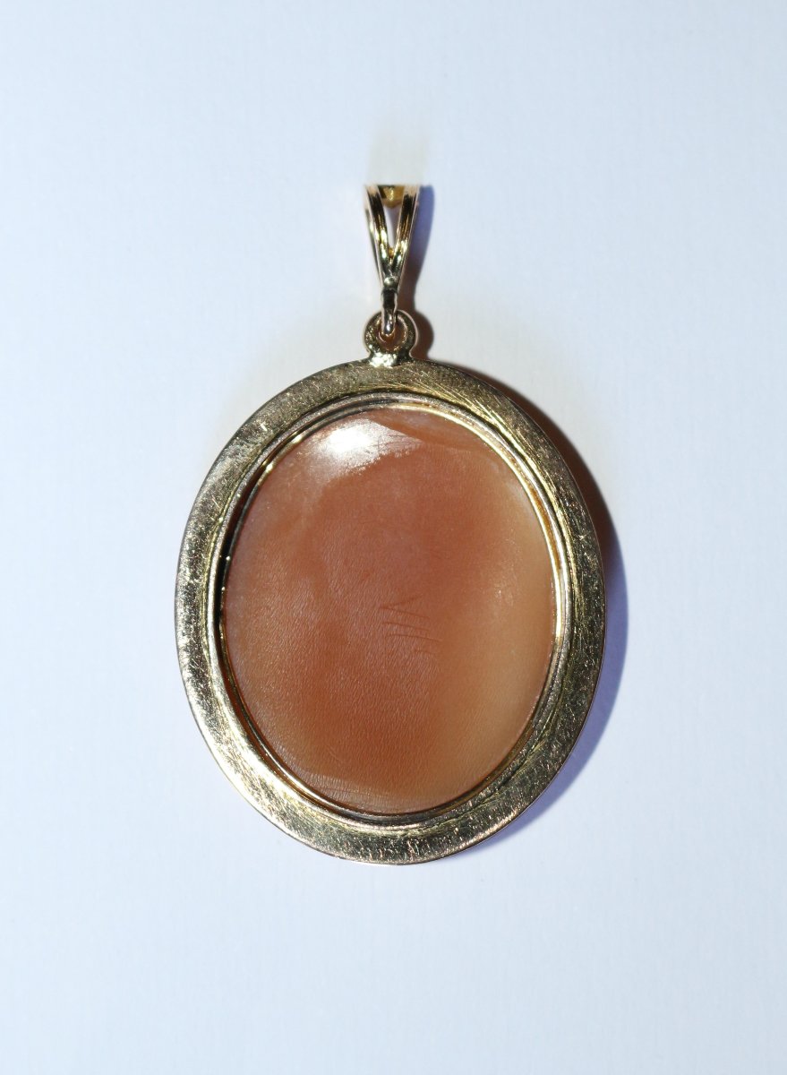 Pendentif camée ancien en or jaune-photo-3