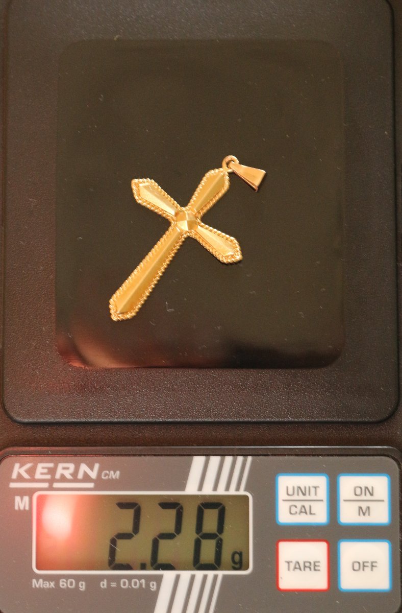 Yellow Gold Religious Cross-photo-2