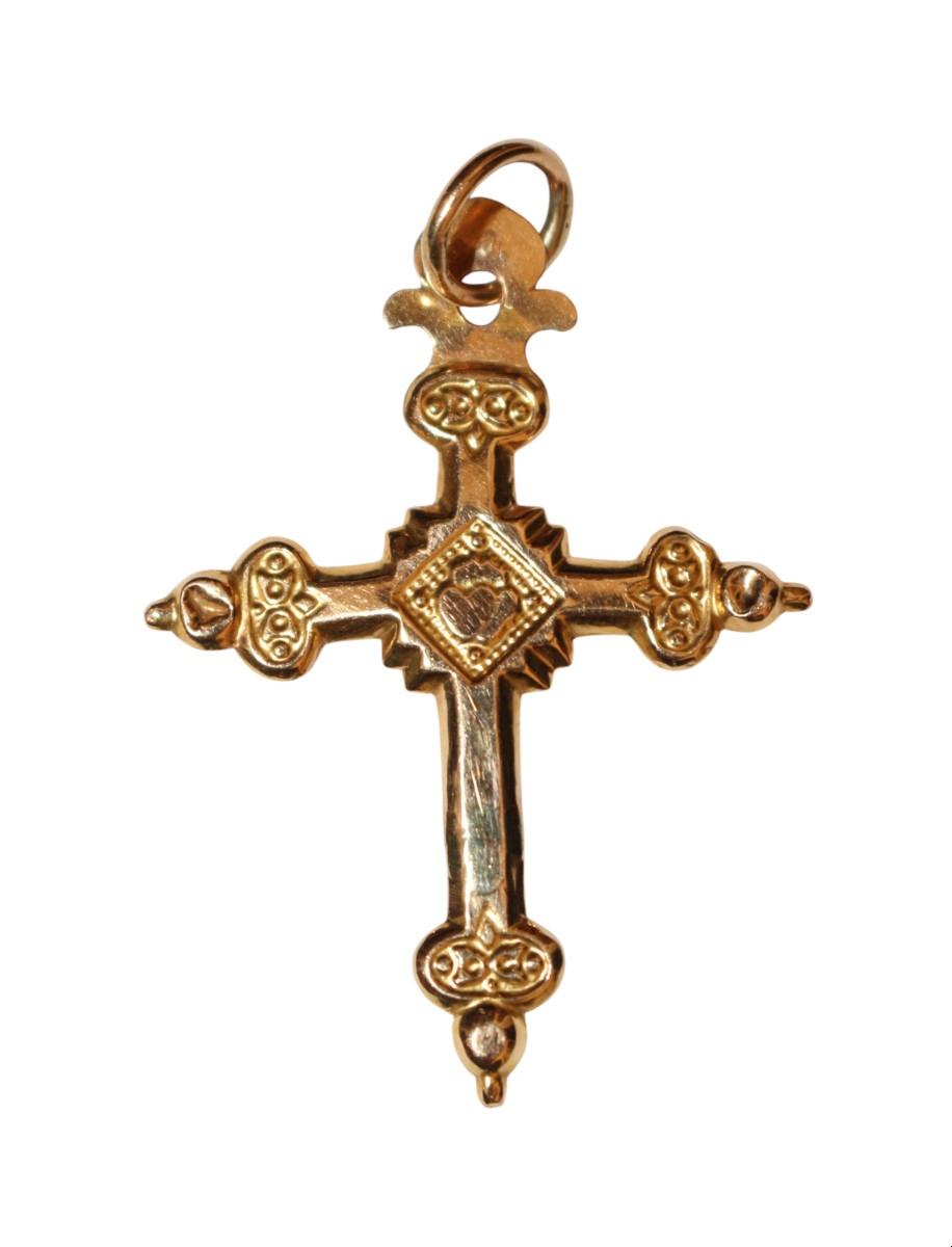 19th Century Yellow Gold Jeannette Cross