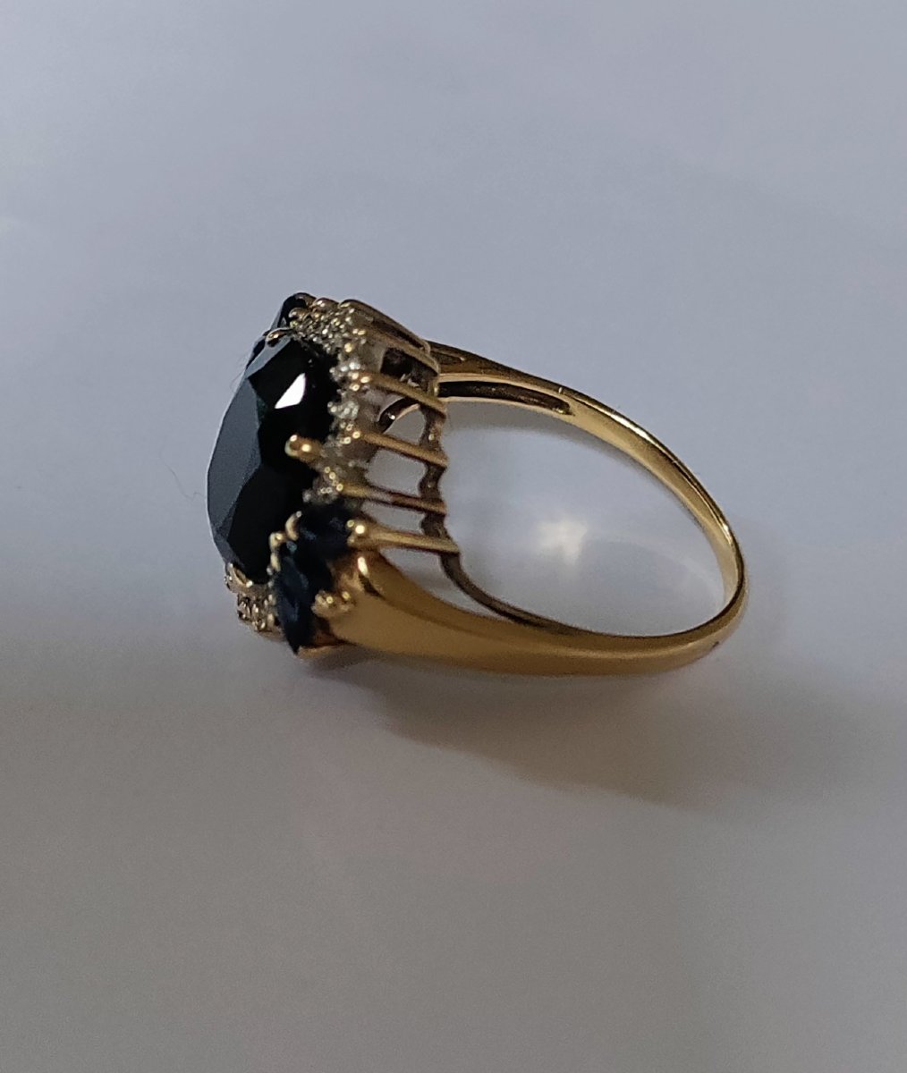 Dark Sapphire And Diamond Ring-photo-5