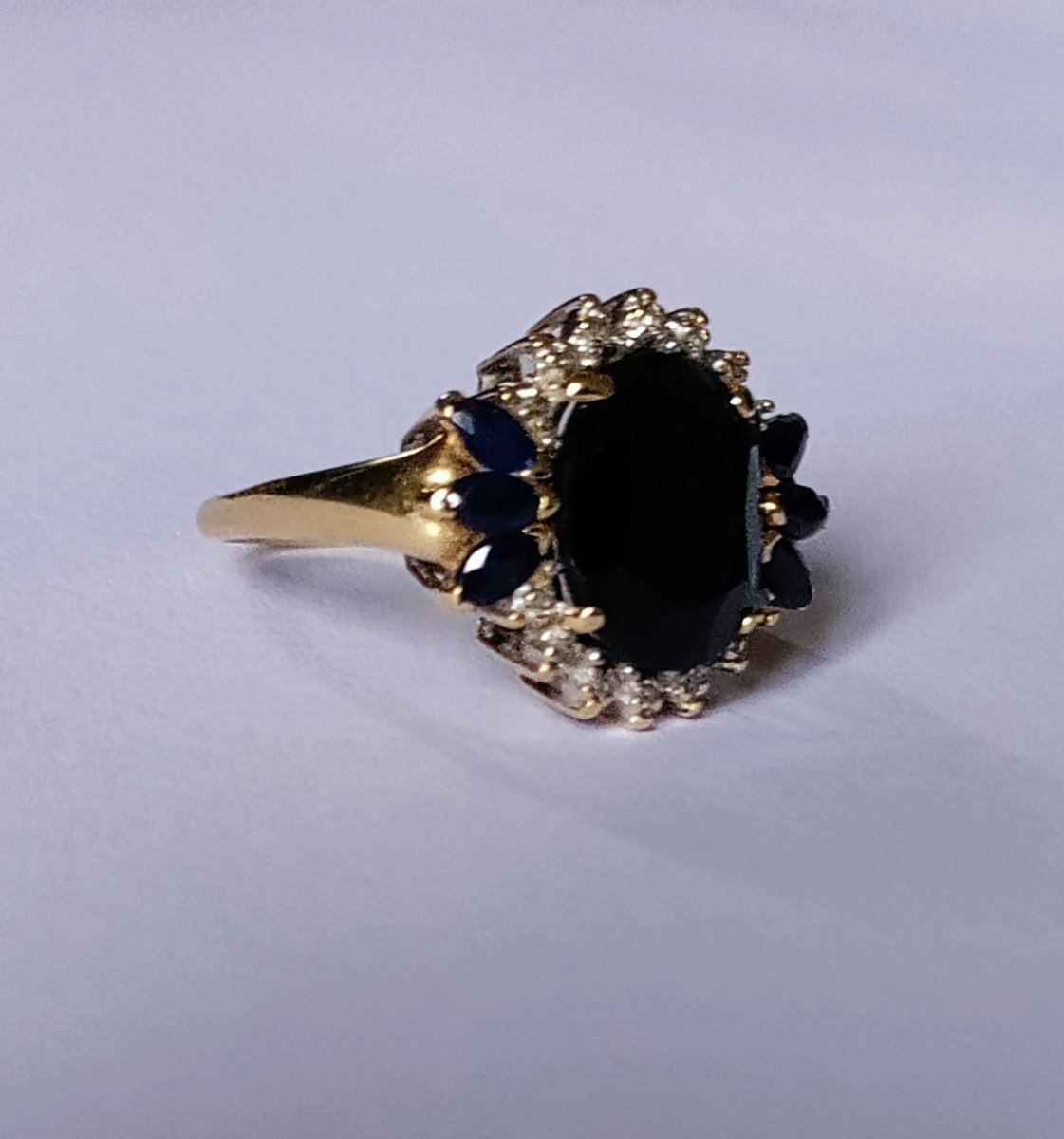 Dark Sapphire And Diamond Ring-photo-7
