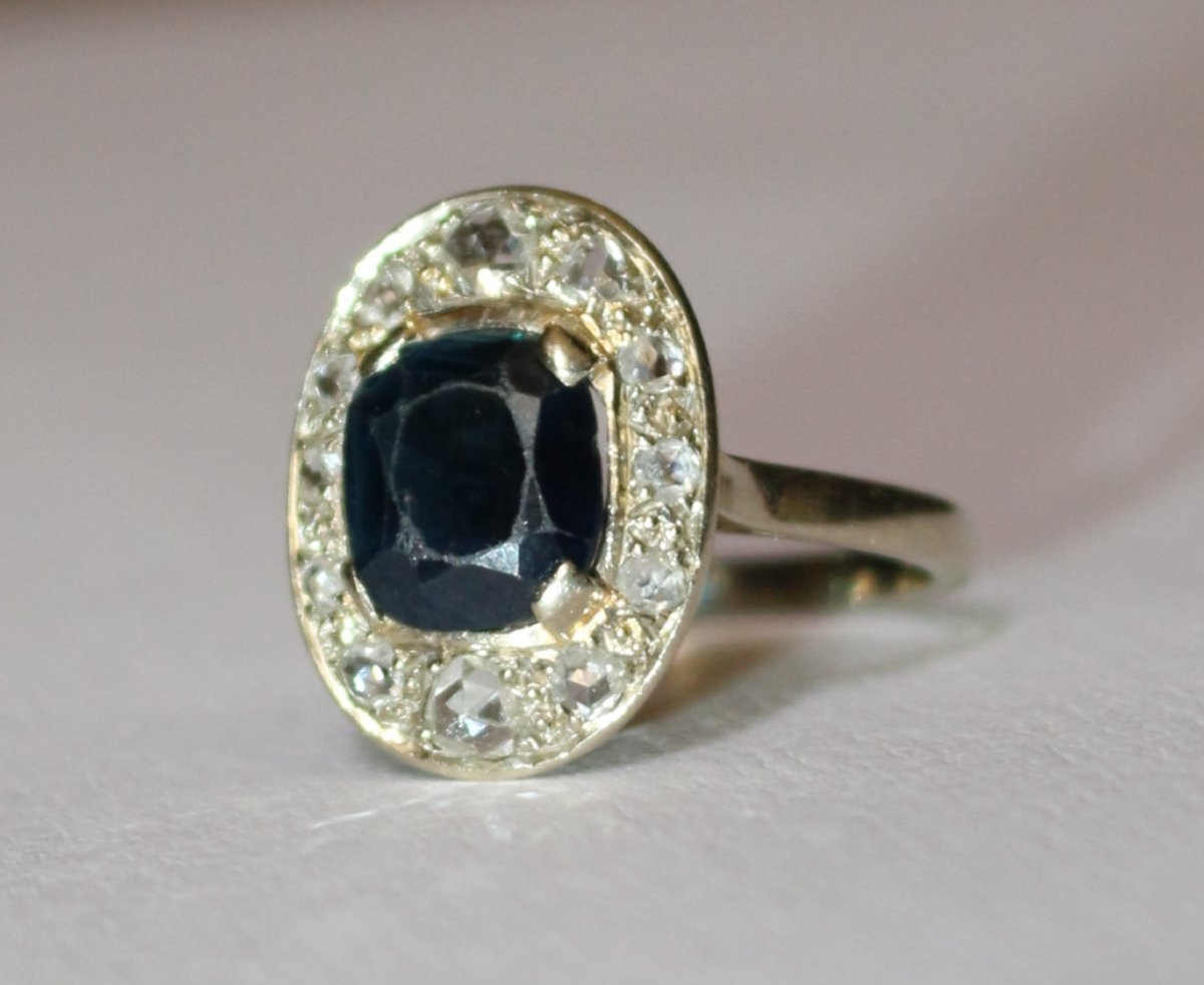 Oval Sapphire Diamond Ring 1925-photo-1