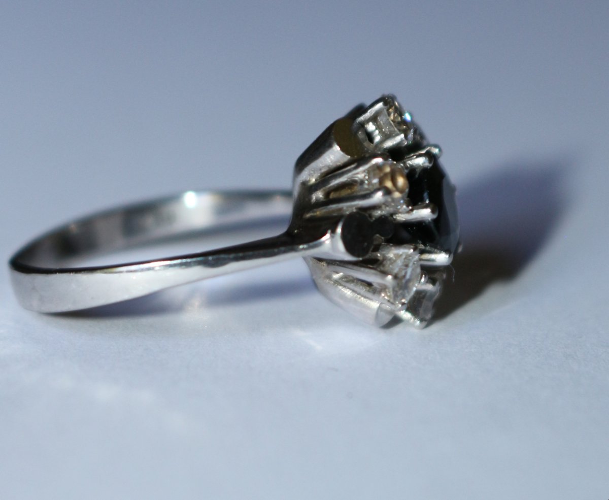 Sapphire Diamond Daisy Ring-photo-3
