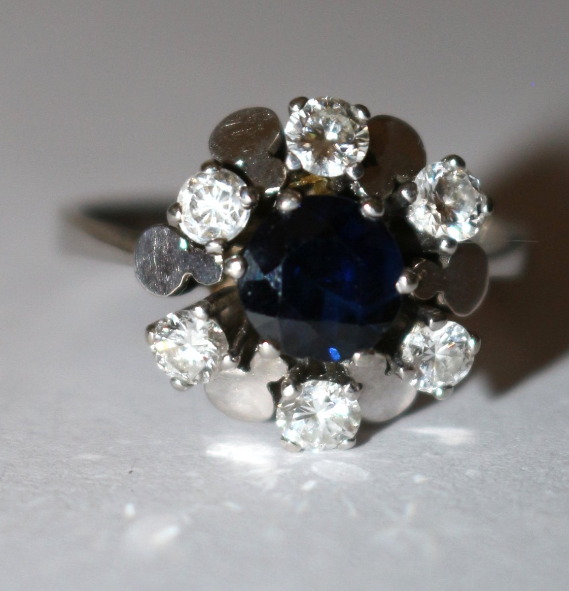 Sapphire Diamond Daisy Ring-photo-1