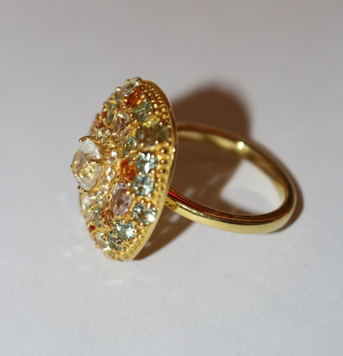 Bague en vermeil sertie de saphirs-photo-3